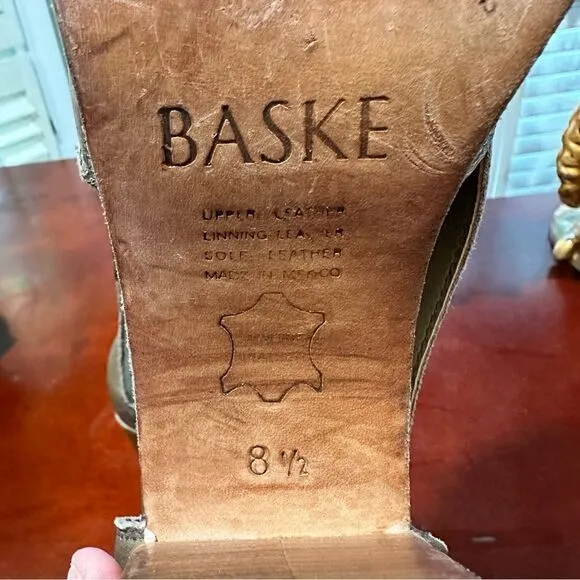 Free People X Baske Leather California Ariel Peep Toe Bootie Sandals Size 8.5