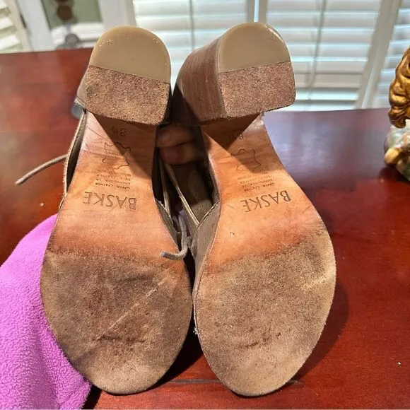Free People X Baske Leather California Ariel Peep Toe Bootie Sandals Size 8.5