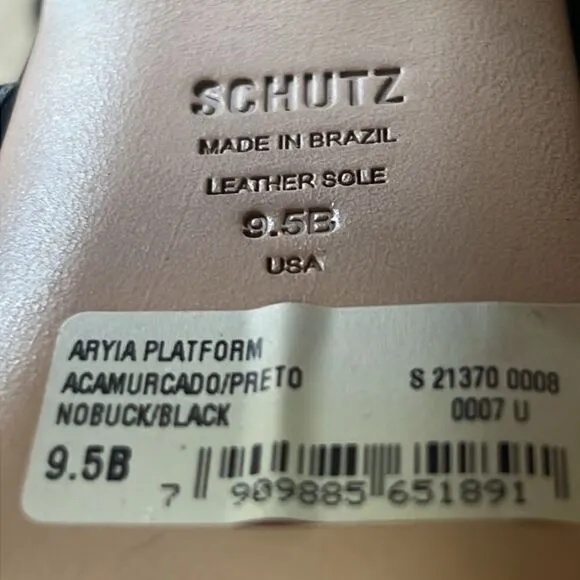 Free People x Schutz Aryia Platform Heels Black/ US 9.5