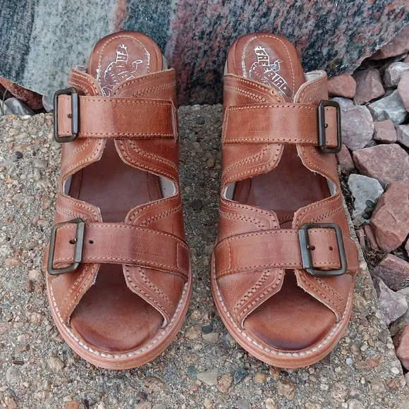 Freebird By Steven Caprice Leather Buckle Strap Sandals Womens Sz 8