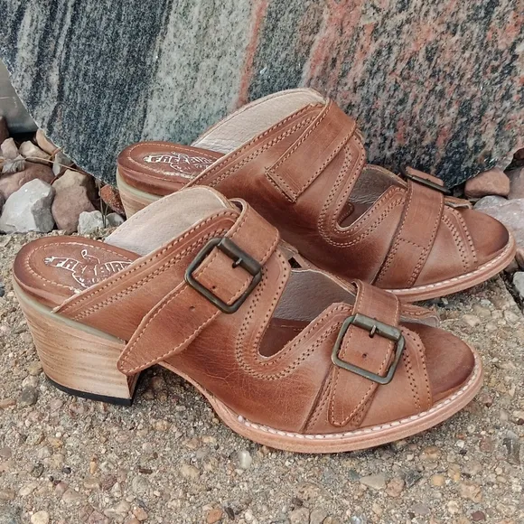 Freebird By Steven Caprice Leather Buckle Strap Sandals Womens Sz 8