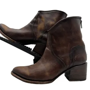 Freebird By Steven Womens 10 Peak Boots Zipper Moto Block Heel Western Y2K Biker