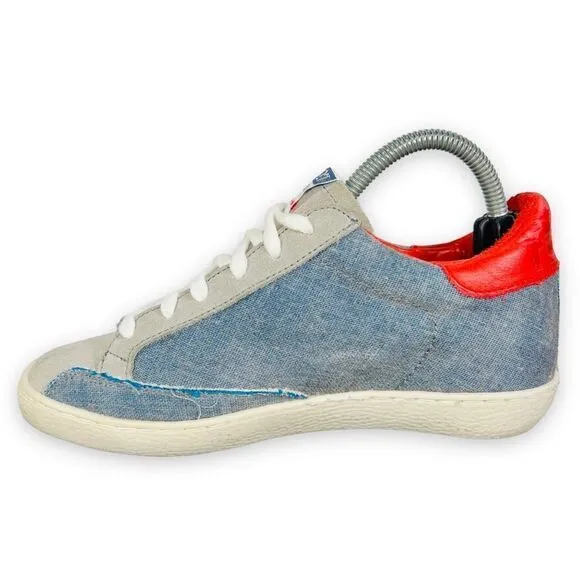 Freebird by Steven 927 Wedge Sneaker Blue / Red / White Women's 6