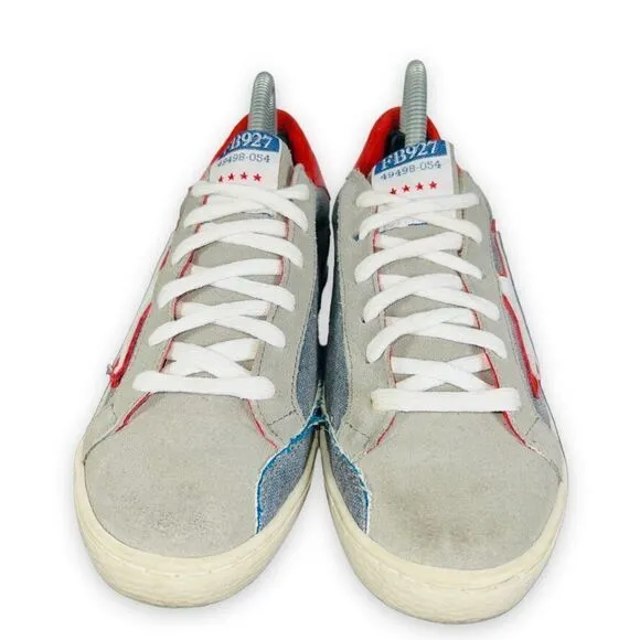 Freebird by Steven 927 Wedge Sneaker Blue / Red / White Women's 6