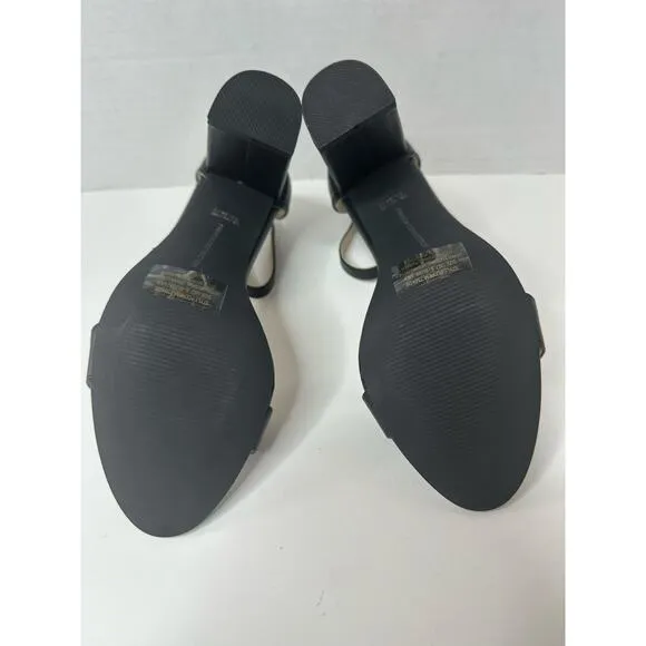 French Connection Women's Dream Block Heel Sandals Black Size 7.5 NWT