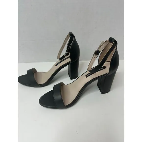 French Connection Women's Dream Block Heel Sandals Black Size 7.5 NWT