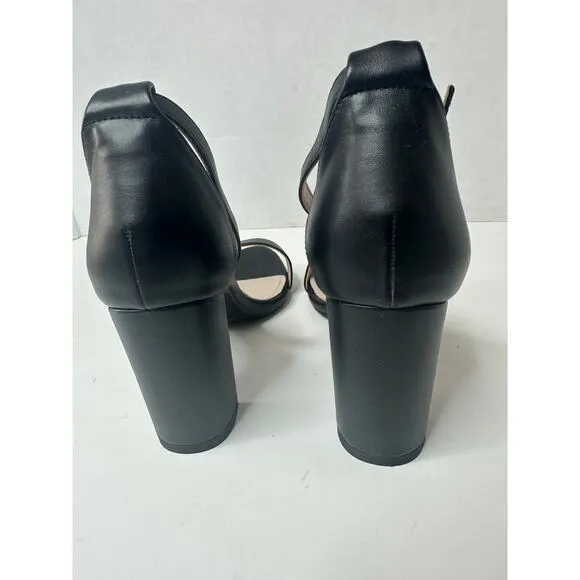 French Connection Women's Dream Block Heel Sandals Black Size 7.5 NWT