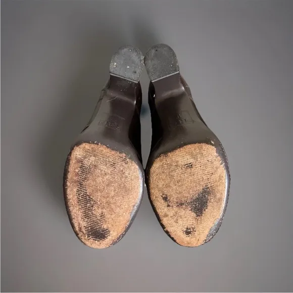 Frye Adrienne Oxford Heels Leather Brown 8