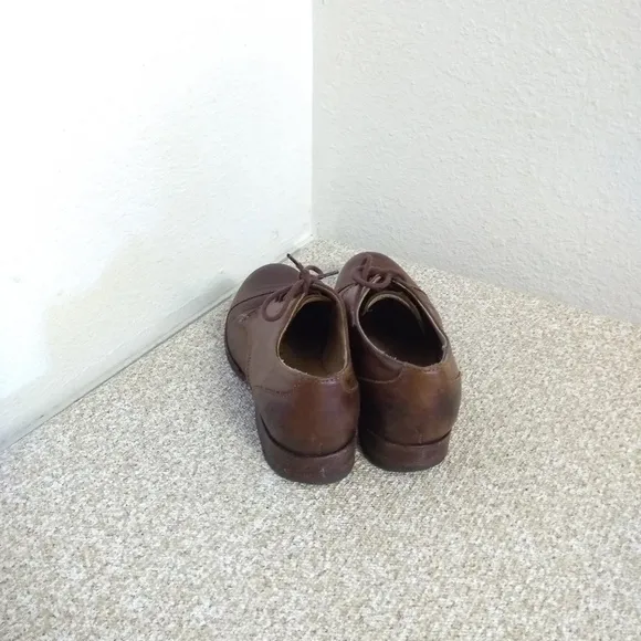 Frye Erin Brown Leather Oxford Shoes