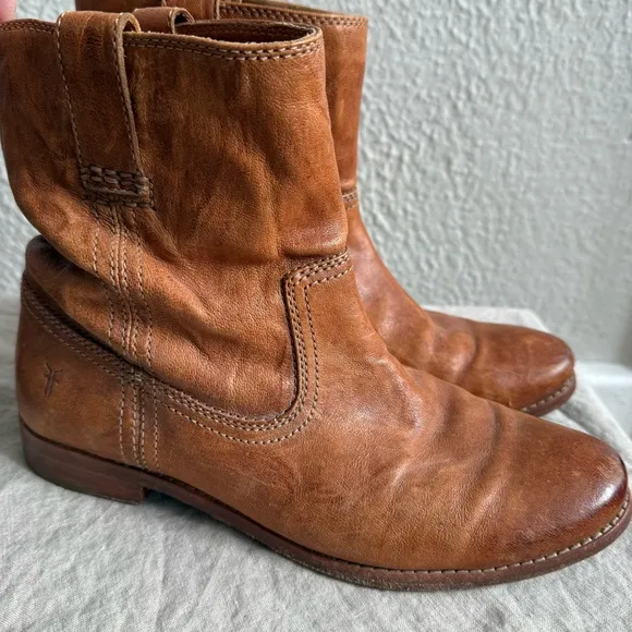 Frye Leather Anna Shortie Boots