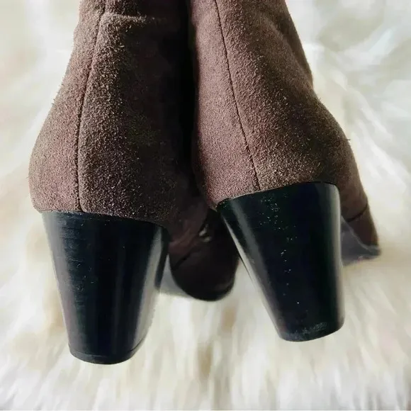 Frye Suede Leather Booties Shoes Sz 6