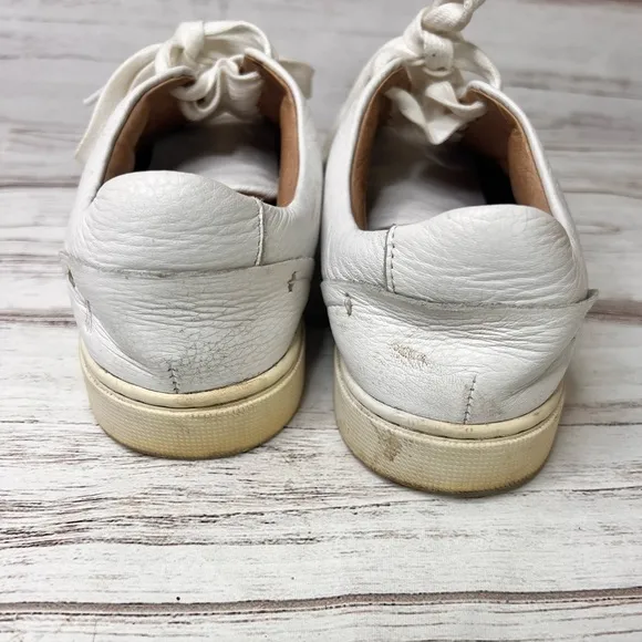 Frye White leather casual sneakers size 6.5‎