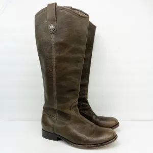 Frye Women's Melissa Button Dark Brown Leather Boots