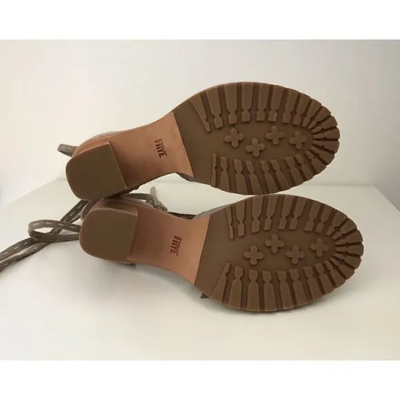 FRYE Ash Suzie Pickstitch Lug Peeptoe  Sandal