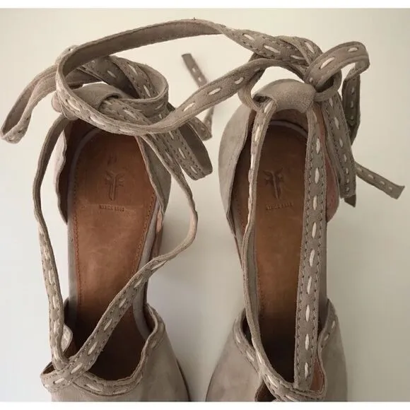 FRYE Ash Suzie Pickstitch Lug Peeptoe  Sandal