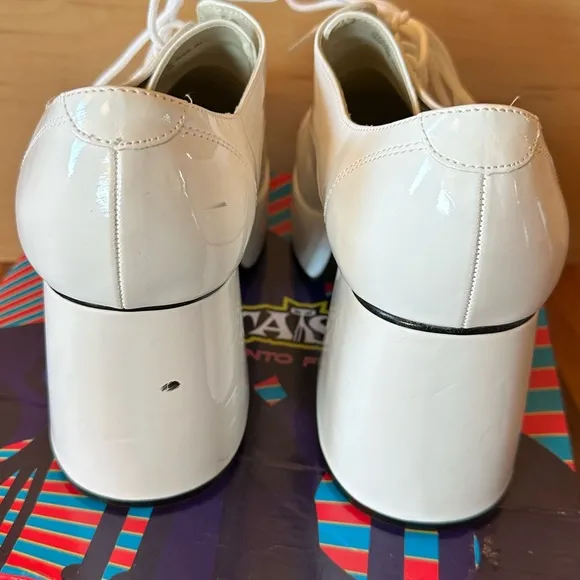 FUNTASMA Jazz-02 Disco Shoes for Men Size 10-11M Patent White