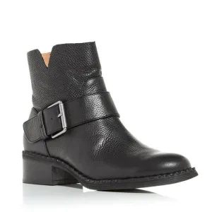 Gentle Souls by Kenneth Cole Best Slit Moto 2 Black Leather Ankle Boots