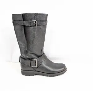 Gentle Souls by Kenneth Cole Buckled Up Moto Boot sz 7 Women Black Leather