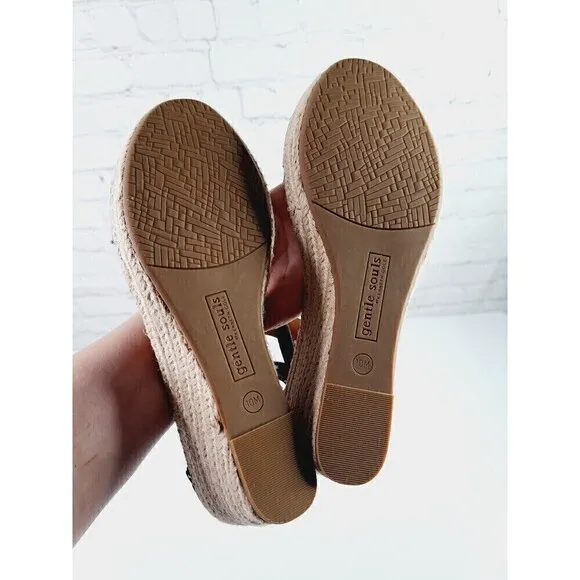 GENTLE Souls by Kenneth Cole Women's Charli Espadrille Wedge Sandals 10 M