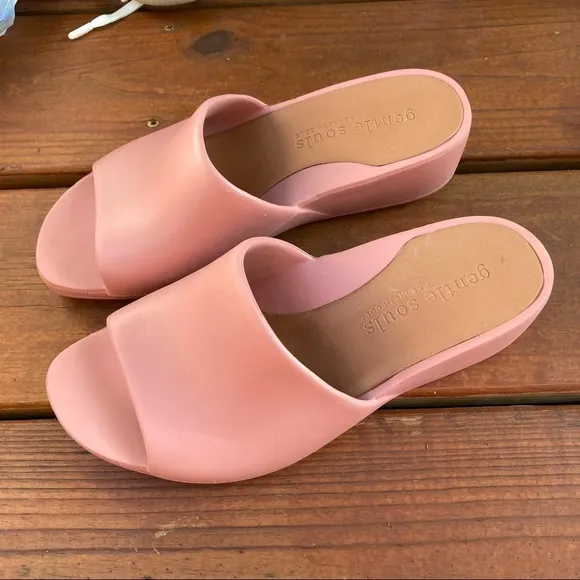 Gentle Souls | Gisele Pink Clay Slide Sandals 8