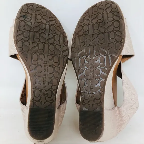Gentle Souls Inna Snake Print Leather Wedge Sandals.