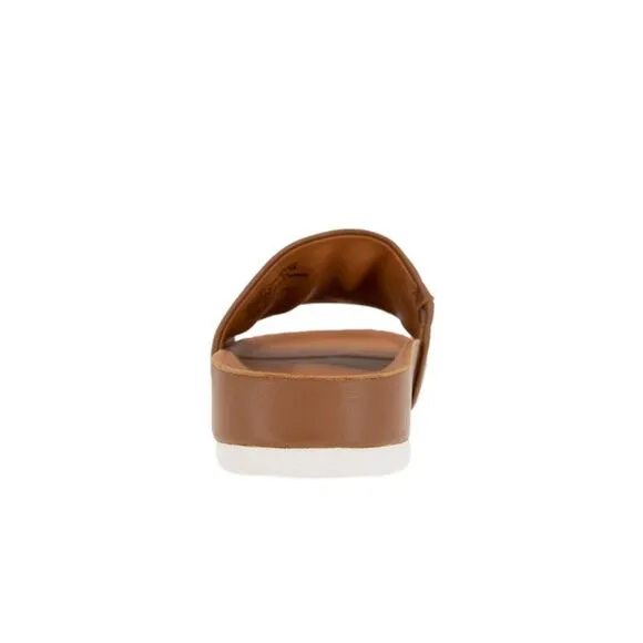 GENTLE SOULS KENNETH COLE Mens Brown Montauk Platform Slide Sandals Shoes 10