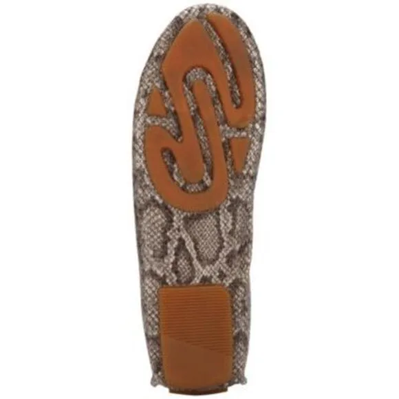 GENTLE SOULS KENNETH COLE Womens Beige Python Mina Loafers Shoes 7.5