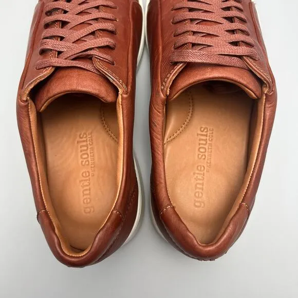 Gentle Souls Ryder GMF9001LE Cognac Leather Upper Sneakers Shoes Mens 8M