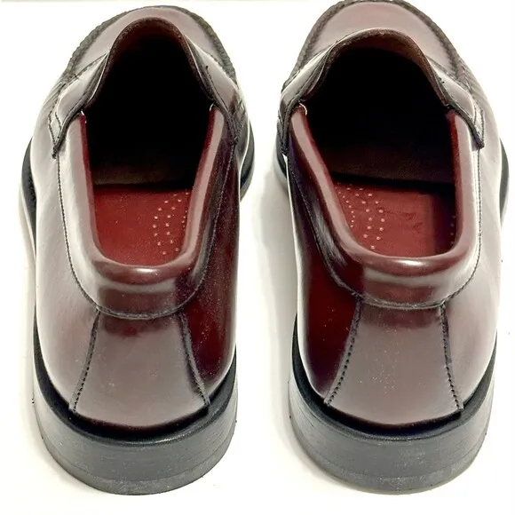 G.H. BASS &amp; CO. Weejuns Leavitt Loafers Deep Wine BASS-LEAVITT Shoes In Box 8.5