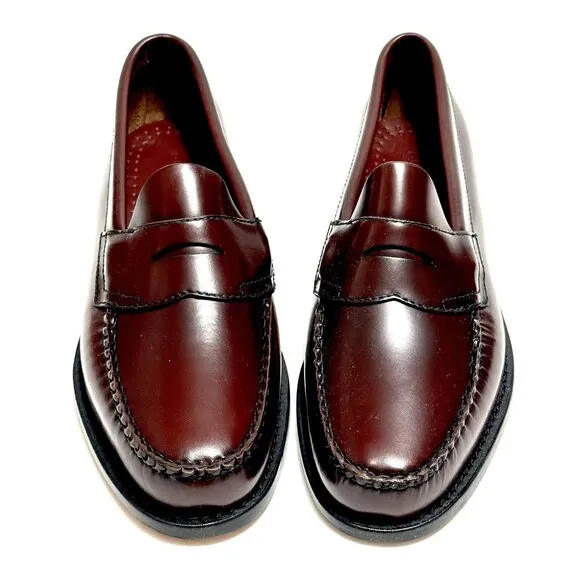 G.H. BASS &amp; CO. Weejuns Leavitt Loafers Deep Wine BASS-LEAVITT Shoes In Box 8.5