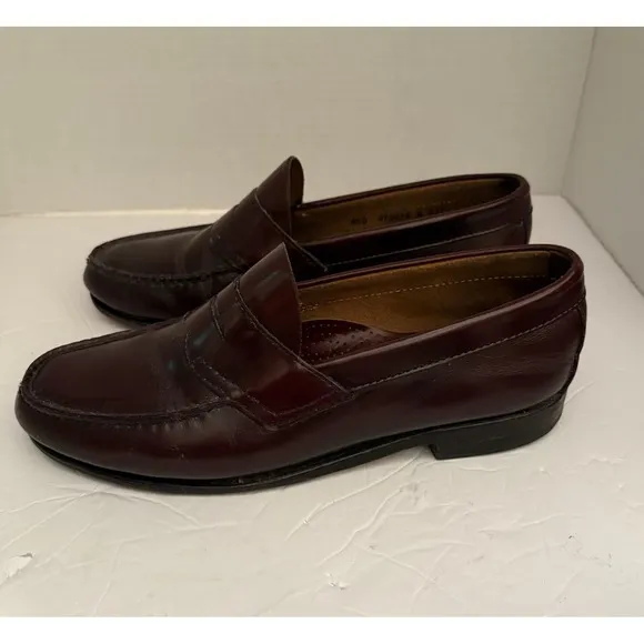 G.H. Bass &amp; Co. Weejuns Men's Leather Penny Loafers Size 8.5 Wine/Burgundy