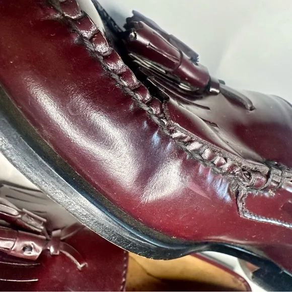 G.H. Bass Weejuns Burgundy Wine Leather Loafers, 8