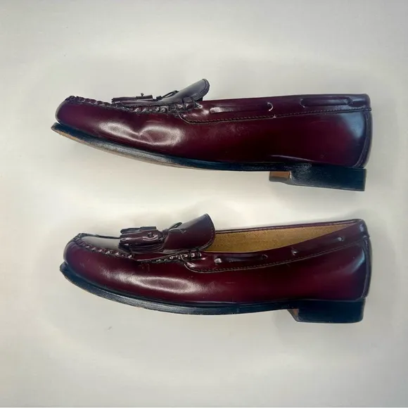 G.H. Bass Weejuns Burgundy Wine Leather Loafers, 8