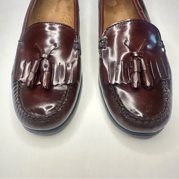 G.H. Bass Weejuns Burgundy Wine Leather Loafers, 8