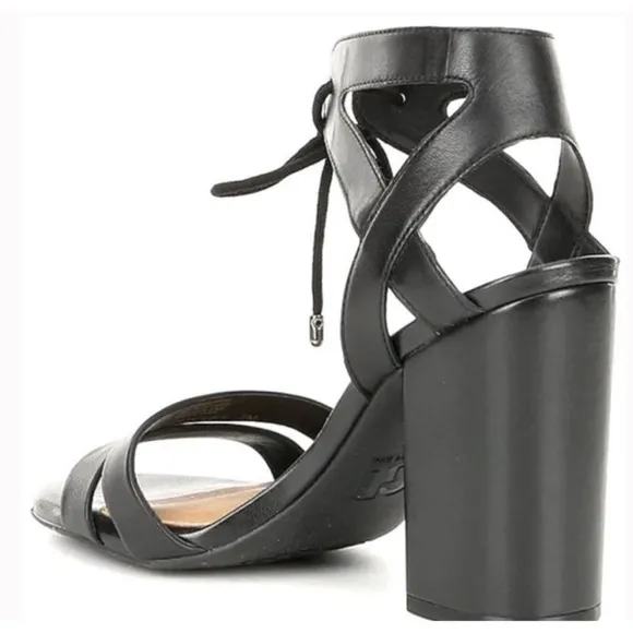 Gianni Bini Black Strappy Block Heel Sandals Size 7.5