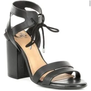 Gianni Bini Black Strappy Block Heel Sandals Size 7.5