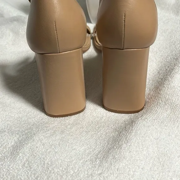 Gianni Bini Elegant Tan Block Heel Sandals