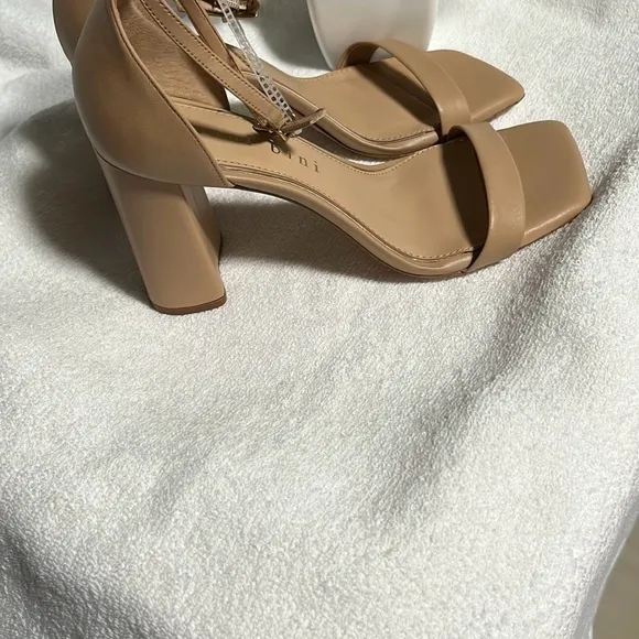 Gianni Bini Elegant Tan Block Heel Sandals
