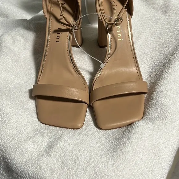 Gianni Bini Elegant Tan Block Heel Sandals