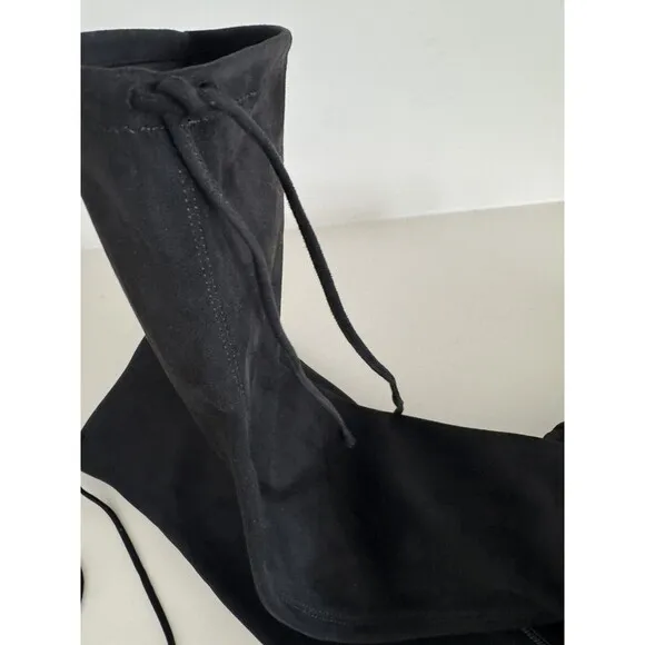 Gianni Bini Laredo Stretch Fabric Over-the-Knee Block Heel black Boots size 8M