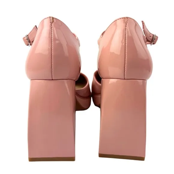 Gianni Bini New Rules Mellow Rose Pink Platform Mary Jane Block Heel - Size 9.5