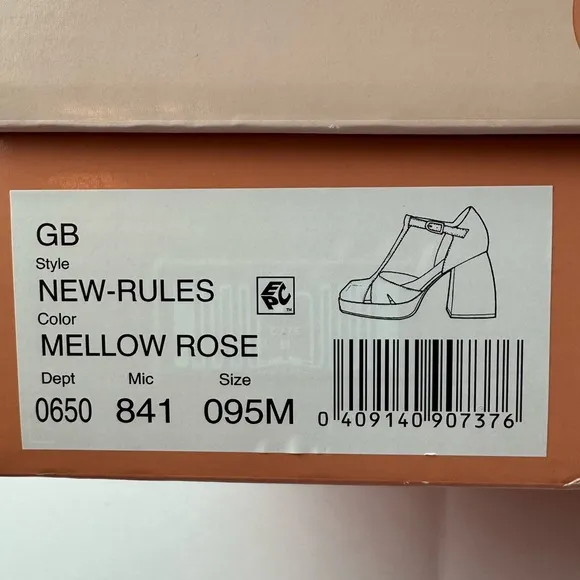 Gianni Bini New Rules Mellow Rose Pink Platform Mary Jane Block Heel - Size 9.5