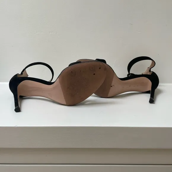 Gianvito Rossi Open Toe Black High Heel Sandals