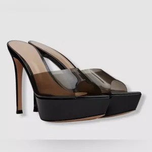 Gianvito Rossi Women's Black Betty Platform Sandal Shoes 39.5 EU/9.5 US