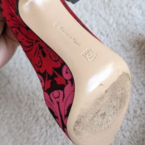 Gianvito Rossi x Mary Katrantzou Floral Print High-heels Pumps Shoes, size 39