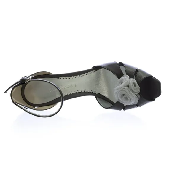 Giorgio Armani Women's Patent Leather Stiletto Wedges 9.5 Grey