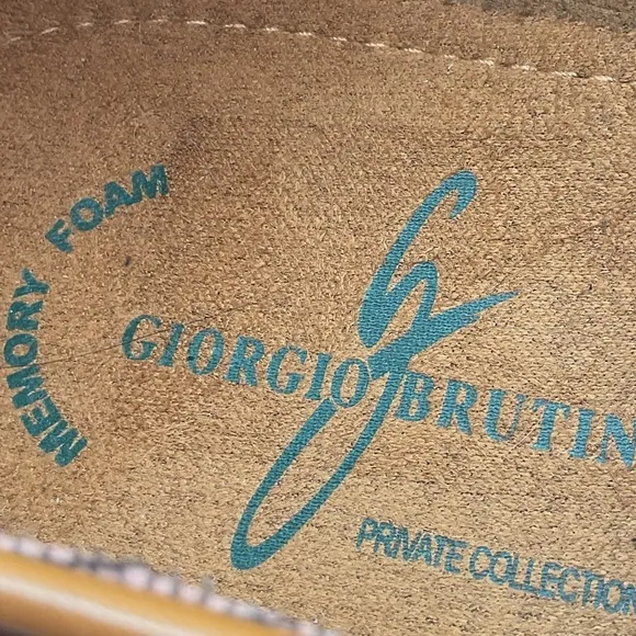 Giorgio Brutini Elegant Brown Leather Men's Loafers size 12 M