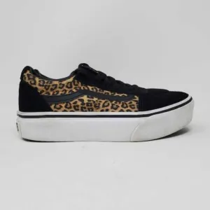 Girl's 1.5 Vans Old Skool platform leopard shoes