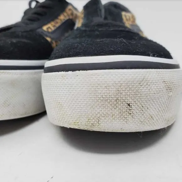 Girl's 1.5 Vans Old Skool platform leopard shoes