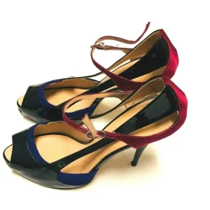 Giuseppe Zanotti Black Burgundi Peep Toe heels 9